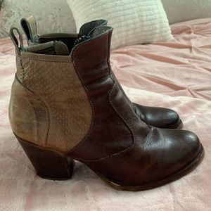 Roan by Bed Stu Brown Leather Bootie